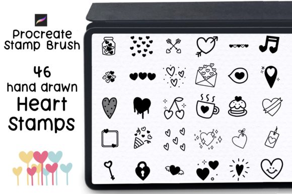 Download Procreate Stamp Heart Stamp - Heart stamp Collection