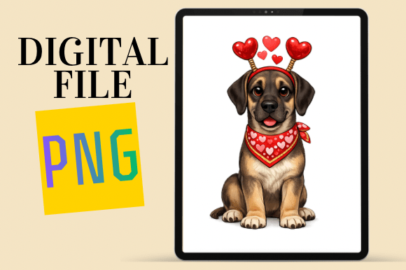 Download Valentine Cute Boxer Puppy Dog PNG - Premium Resources